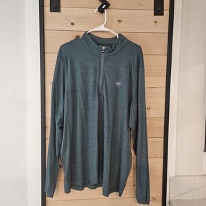 Travis Mathew Teal Quarter-Zip Pullover XL